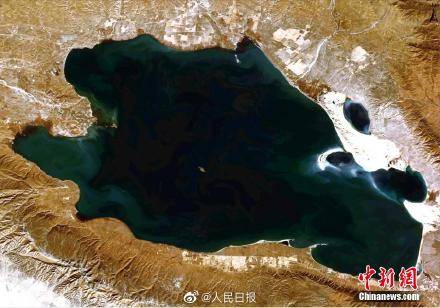 “高原蓝宝石”！卫星拍摄的青海湖证件照