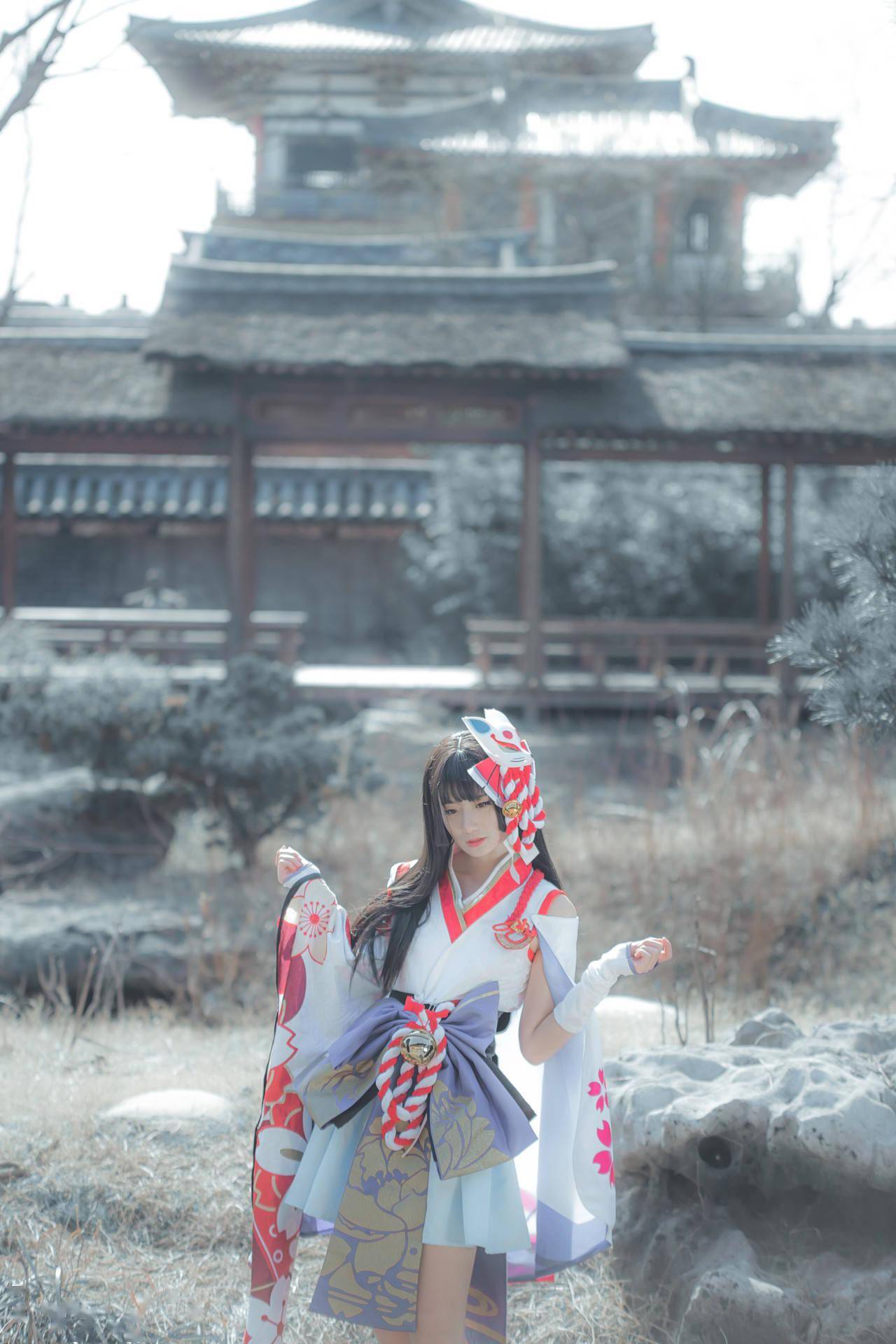 阴阳师手游—雪女cosplay,呼呼呼雪女来了呦