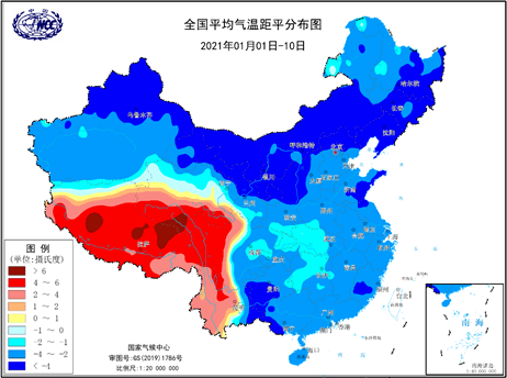4℃,较常年同期偏高1.4℃,为1961年以来历史同期第7高.