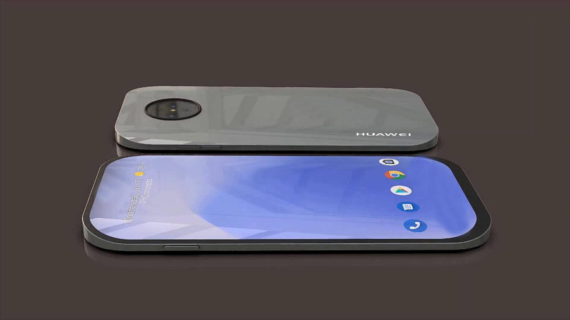 华为mate50pro概念机直面真全屏洒花四镜头