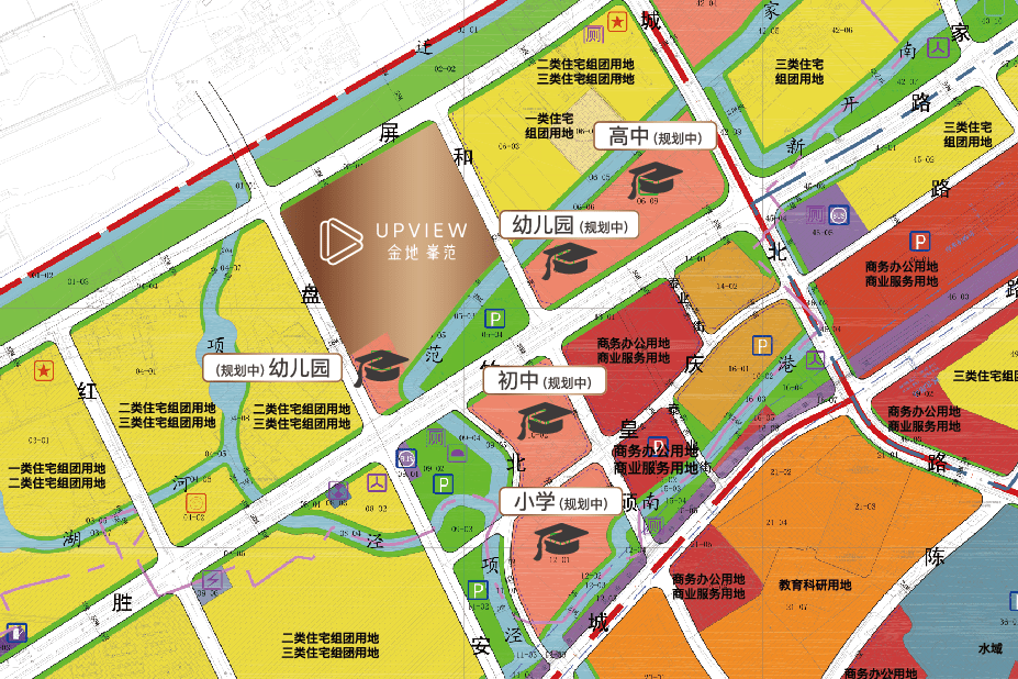 的头号关注点,金地峯范所在板块的教育资源与未来规划亦让人眼前一亮