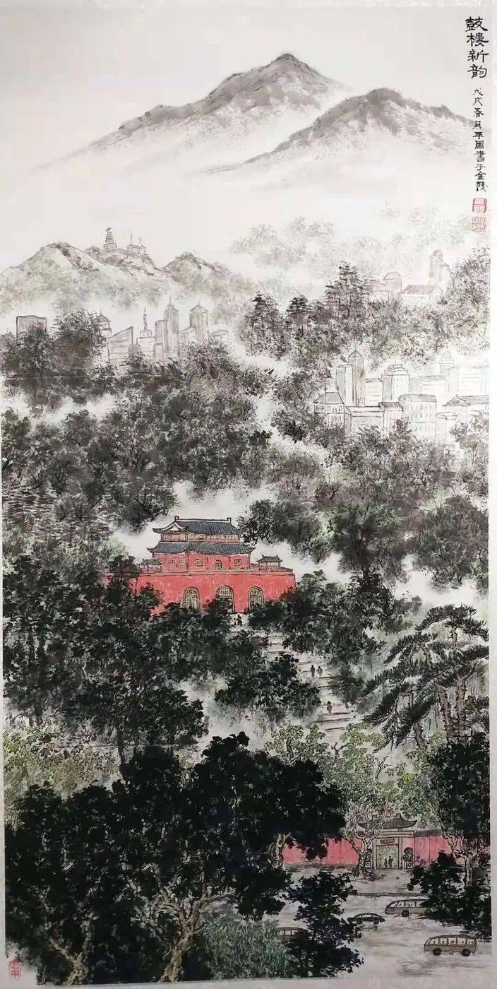 国画末批金陵美景征诗_栖霞山