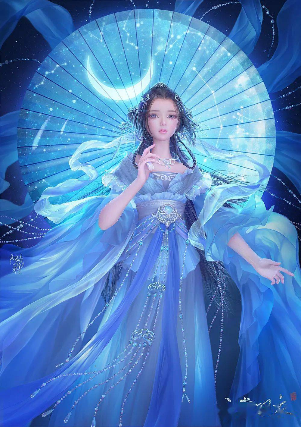 1000万人气插画师为范冰冰绘制插画火遍全网完美演绎经典古风张张美到