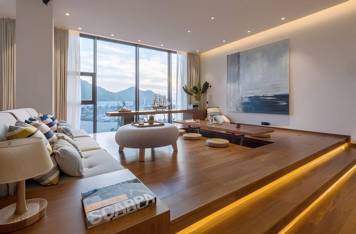 87㎡,地台客厅兼茶室,这对80后丁克夫妻的质朴生活惹人羡慕