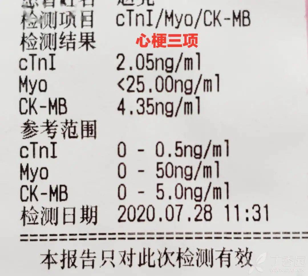 急查心梗三项,变化如下:患者于 10 分钟前无明显诱因突然出现心前区