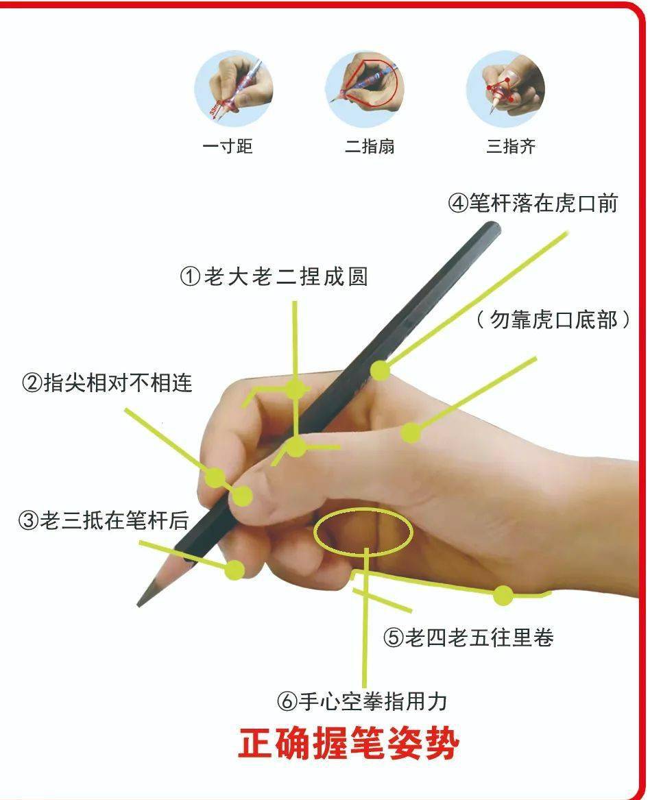 写字最轻松的握笔方法图片