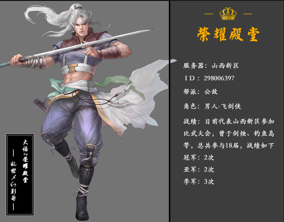 大话西游2老玩家心目中最强的五个人族,他们都曾写下不败神话!_男人