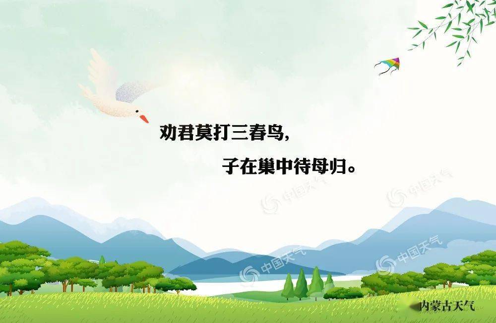 阳春三月天渐暖,各种动物禽类渐入繁衍后代佳期,因此,劝君莫打三春鸟