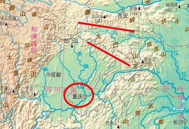 重庆山脉分布图高清图片