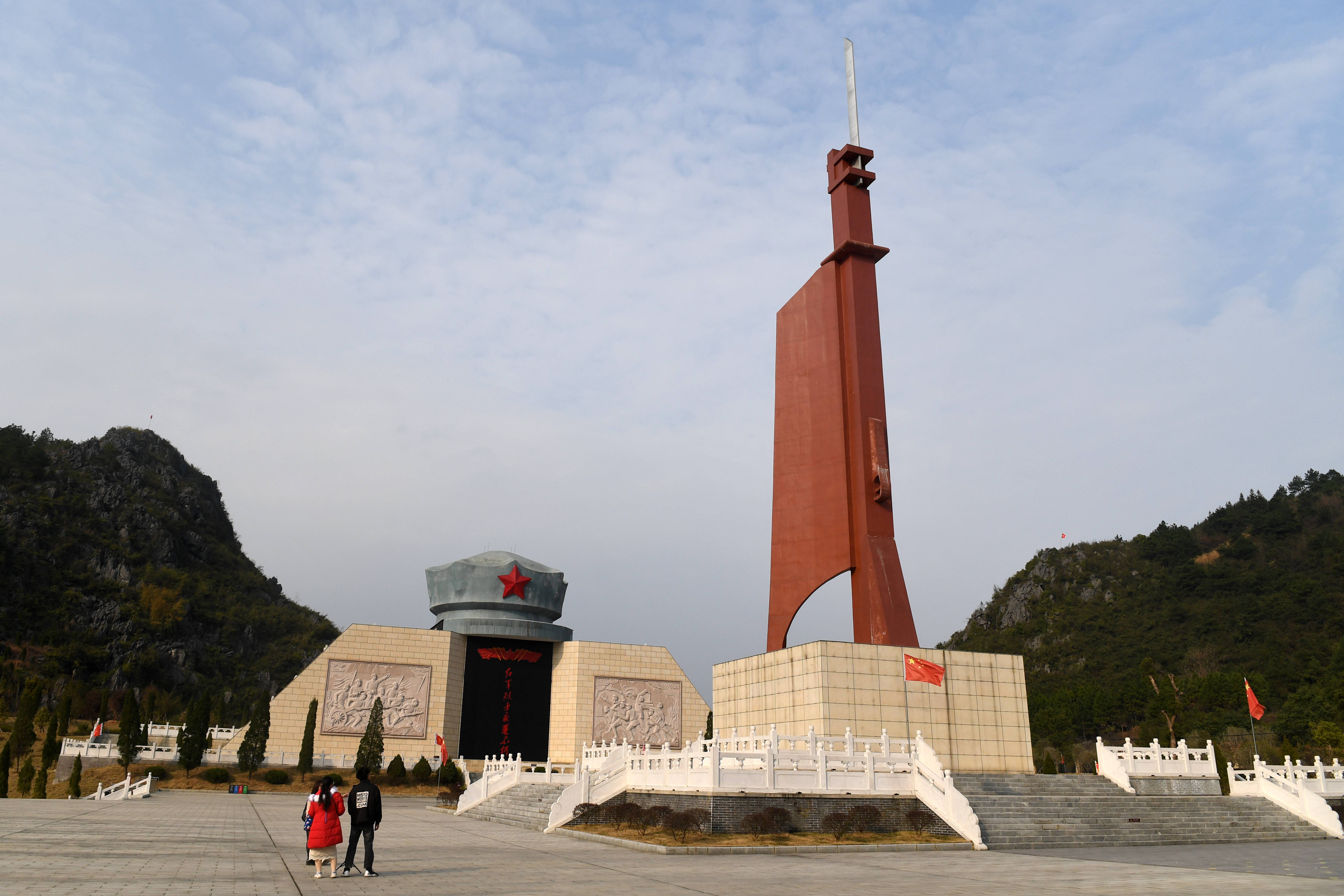 这是2月2日拍摄的广西灌阳县湘江战役新圩阻击战酒海井红军纪念园.