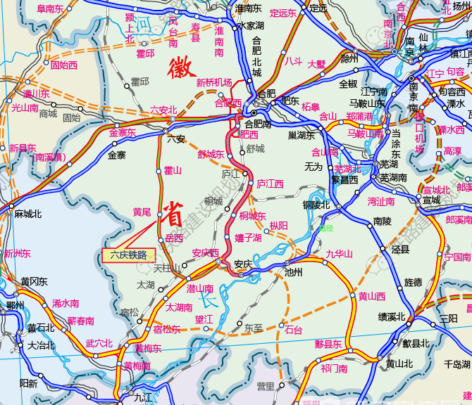 目前六庆铁路项目先行工程开工建设,六庆铁路(六安至安庆铁路)