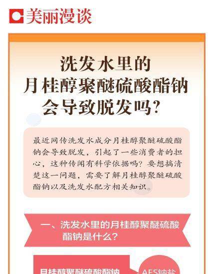 洗髮水裡的月桂醇聚醚硫酸酯鈉會導致脫髮並不科學