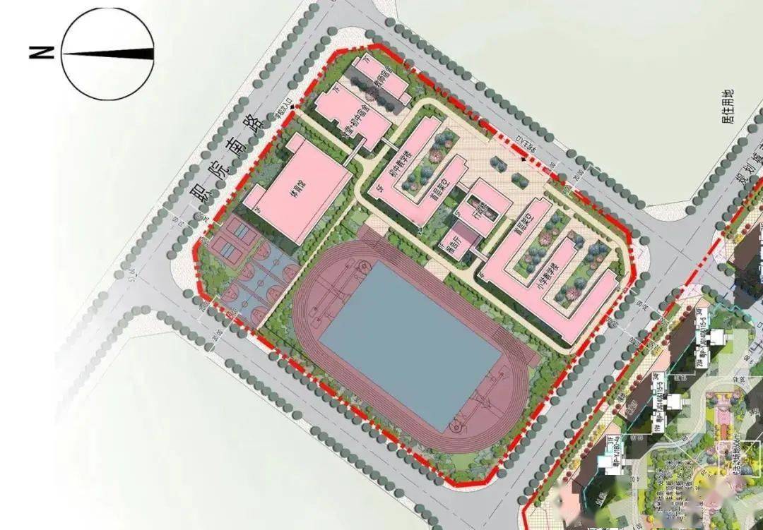 建设内容:规划配建一所54班的中小学公办学校,教学及教学辅助用房