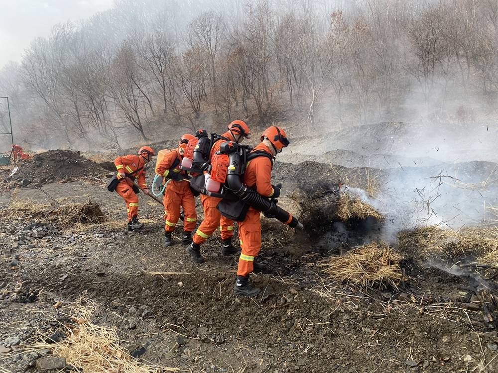 火速行动珲春森林消防组织联合演练应对春季森林防火