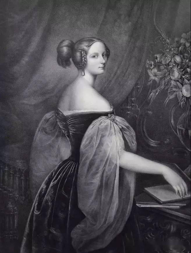 《女性肖像》 石版画苏德勒·让·皮埃尔(1783-1866)52×39cm1830年