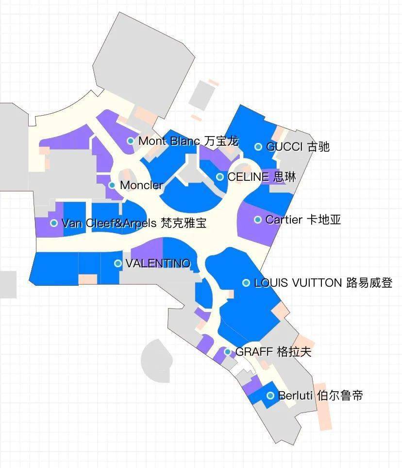 上海国金中心ifc mall首层平面图 图片来源:项目官微//广州天环广场