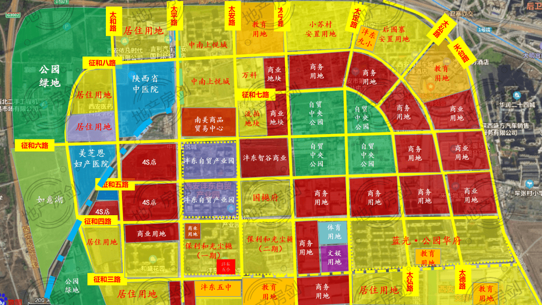 板塊內的灃東自貿產業園一期已經投用,三甲醫院陝西省中醫藥研究院