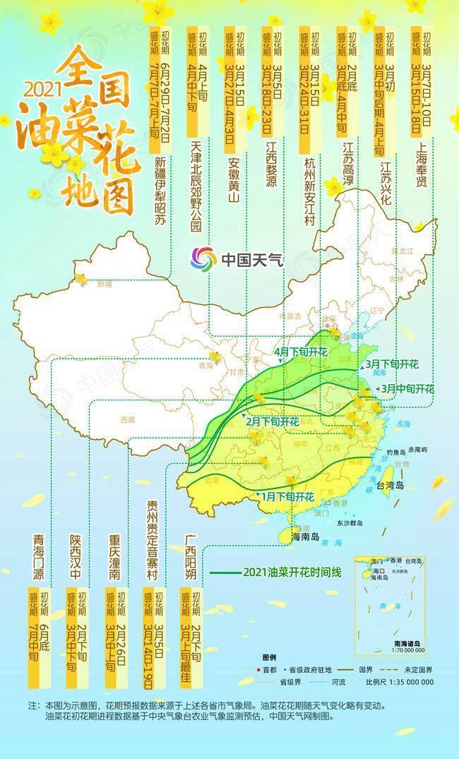 21全国油菜花地图看哪里花开正盛 贵州看这里 盛花期