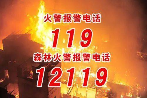 7. 发现火灾,请及时拨打119报警;发现森林火灾,请及时拨打12119报警.