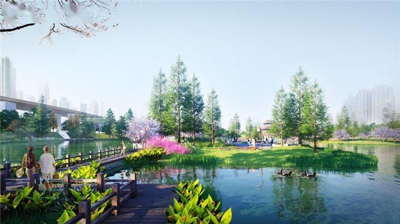 洋湖湿地公园景观提质改造一期工程已基本完工