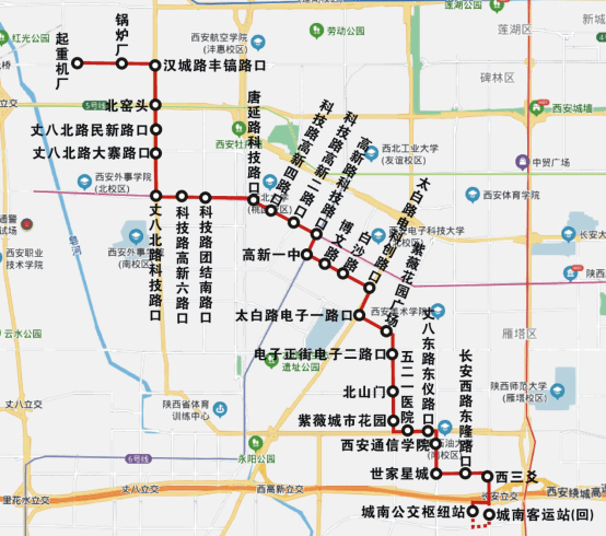 西安市东仪路地图图片