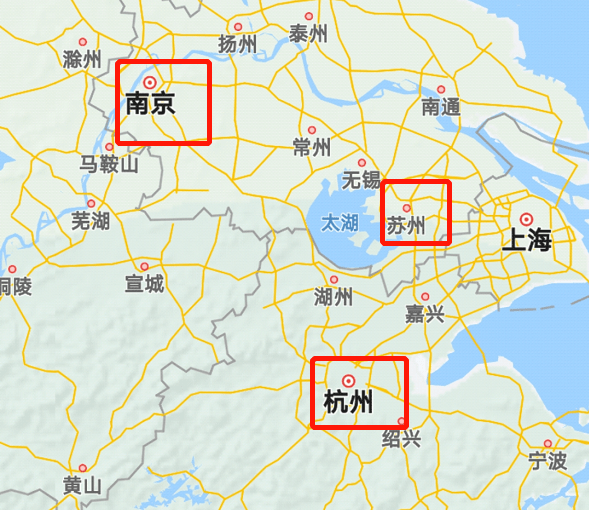 苏杭地理位置图片