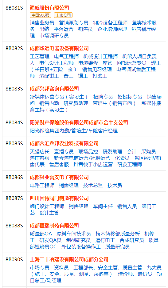 成都招聘职位_求职者 快收藏 6月四川有这34场招聘会(2)