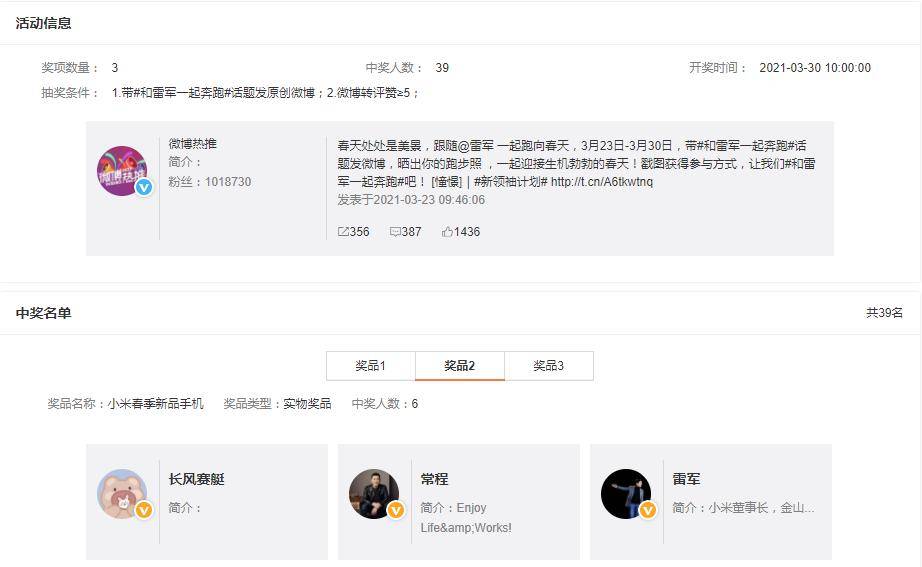 規則「有毒」？微博抽獎小米新品，雷軍、常程、盧偉冰中獎，50個獎隻抽出39人 科技 第4張