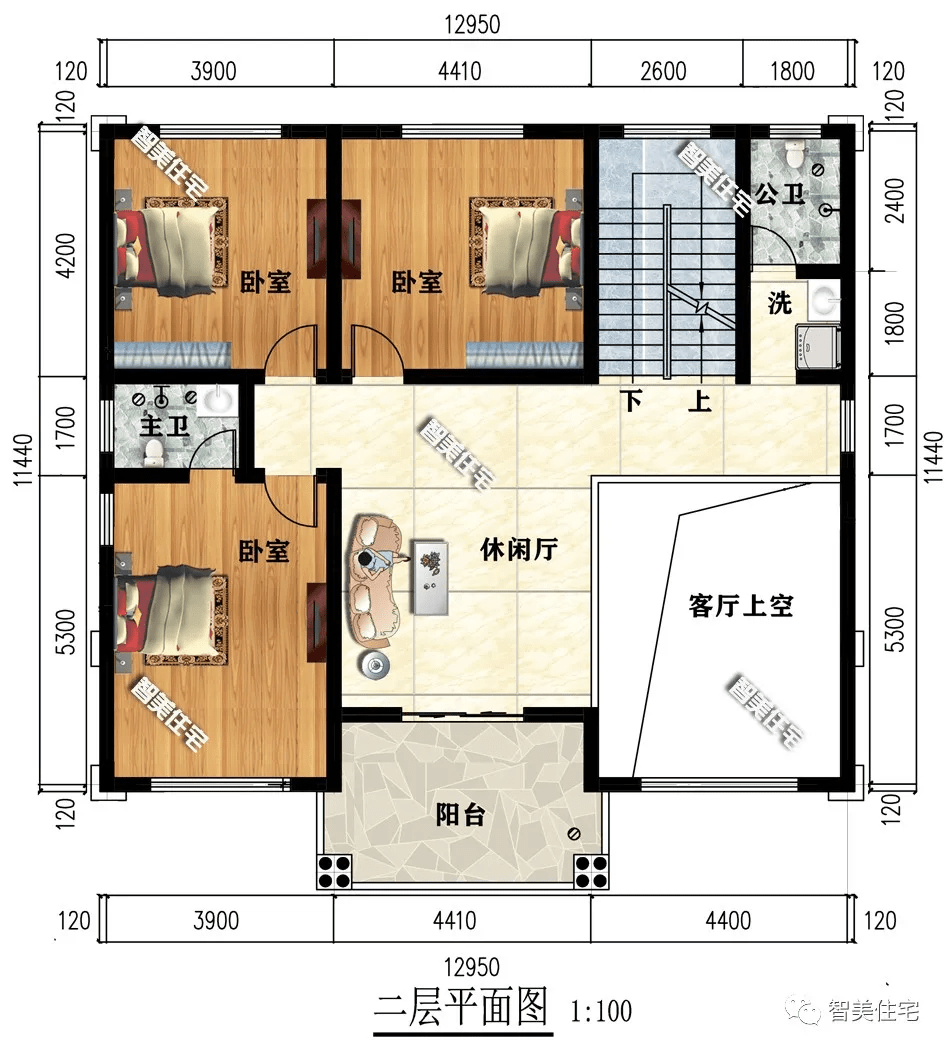 关注微信公众号:智美住宅,上千款别墅户型施工图纸,可私人定制设计.