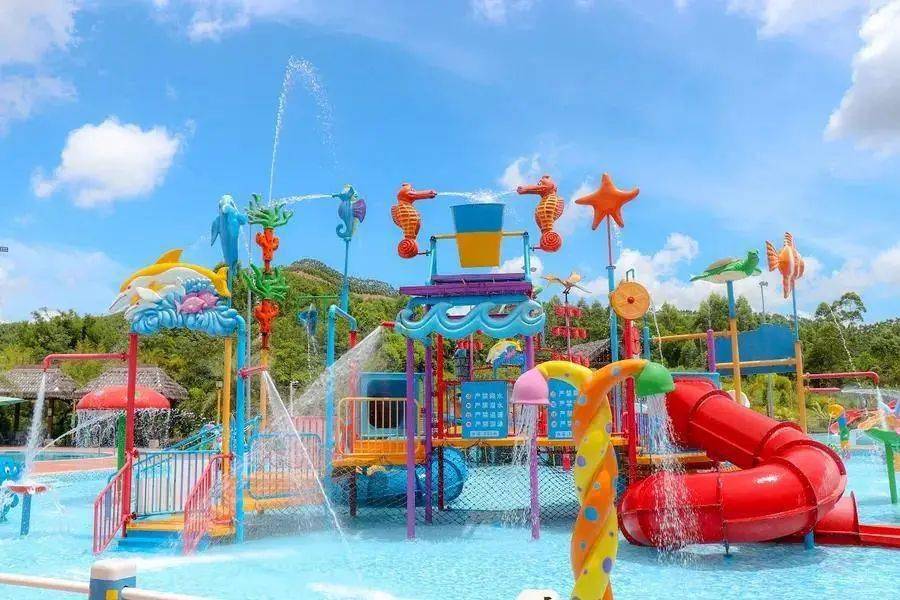 恩平泉林亲子乐园1大1小套票~迷你大喇叭 欢乐水寨 回旋亲子滑梯 海盗