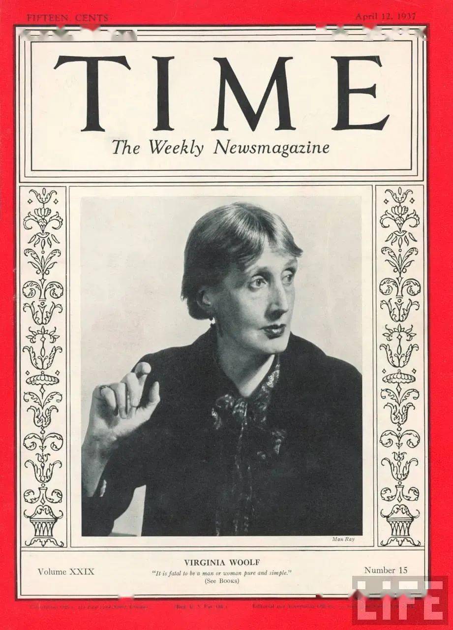 1937年4月12日,《时代》周刊封面上的弗吉尼亚·伍尔夫