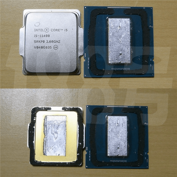intel 11代酷睿i5-11400开盖:硅脂终于变钎焊