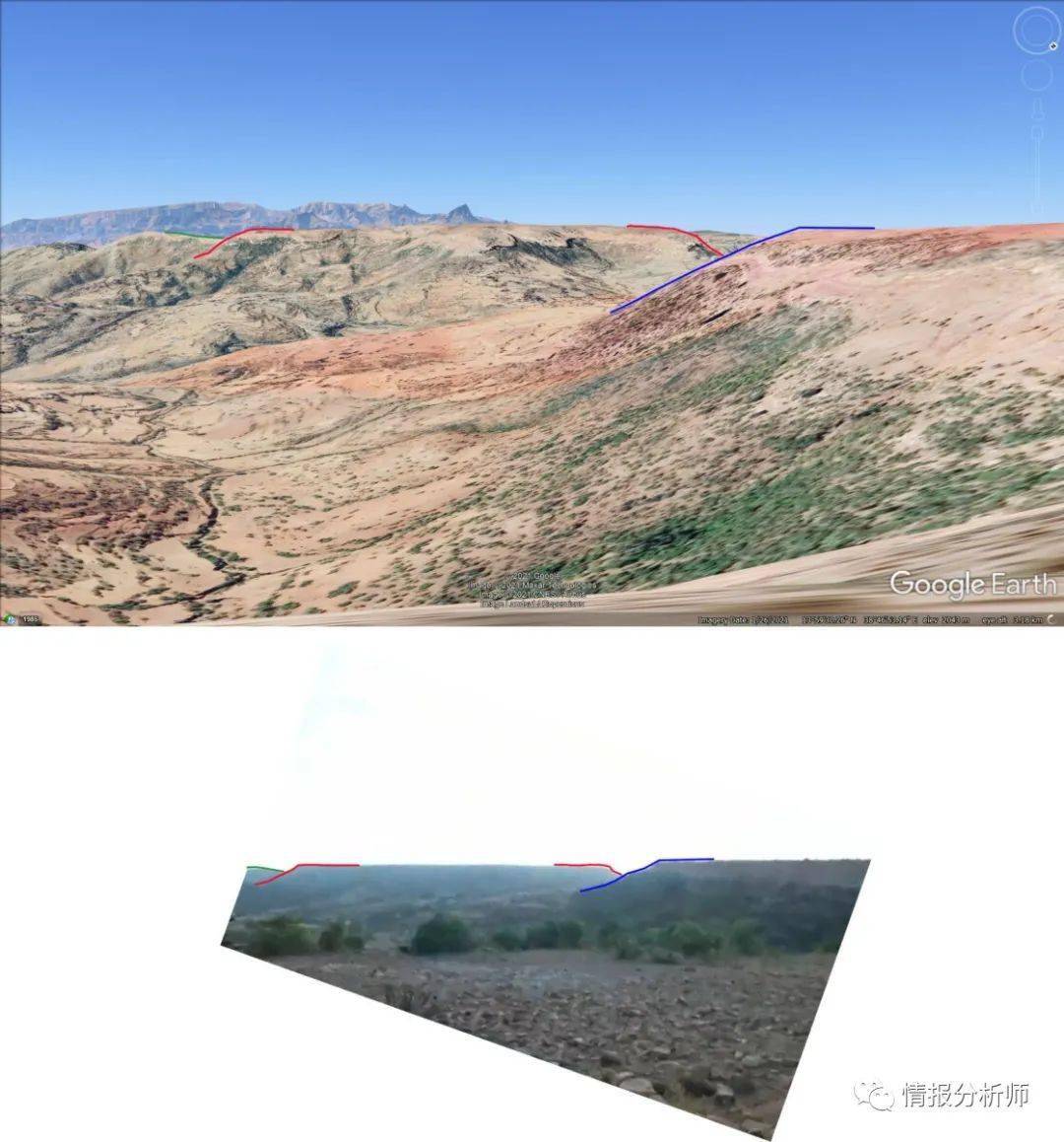 在 google earth pro 上观察到的信息相信可以确定拍摄视频的地点
