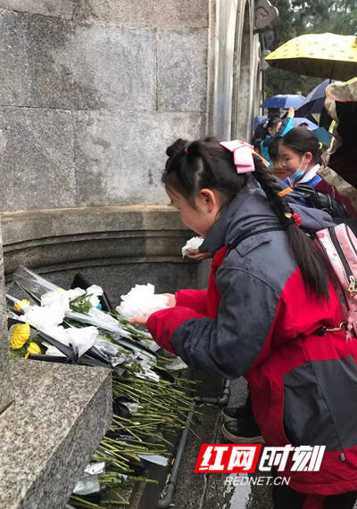 王嫣|雨花区泰禹二小：清明寄哀思 献上自制小白花致敬革命烈士