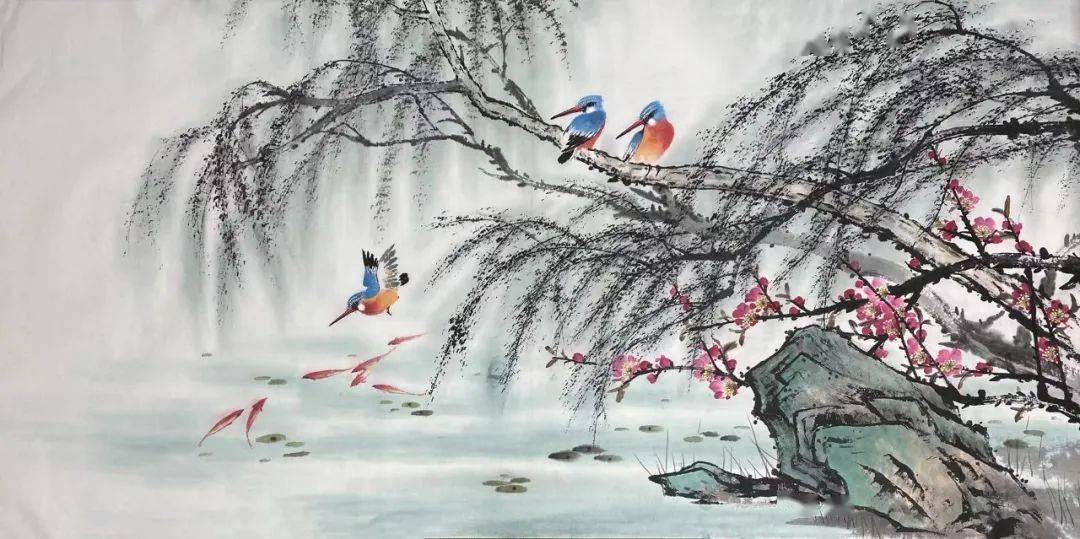 徐建清国画山水花鸟作品赏析