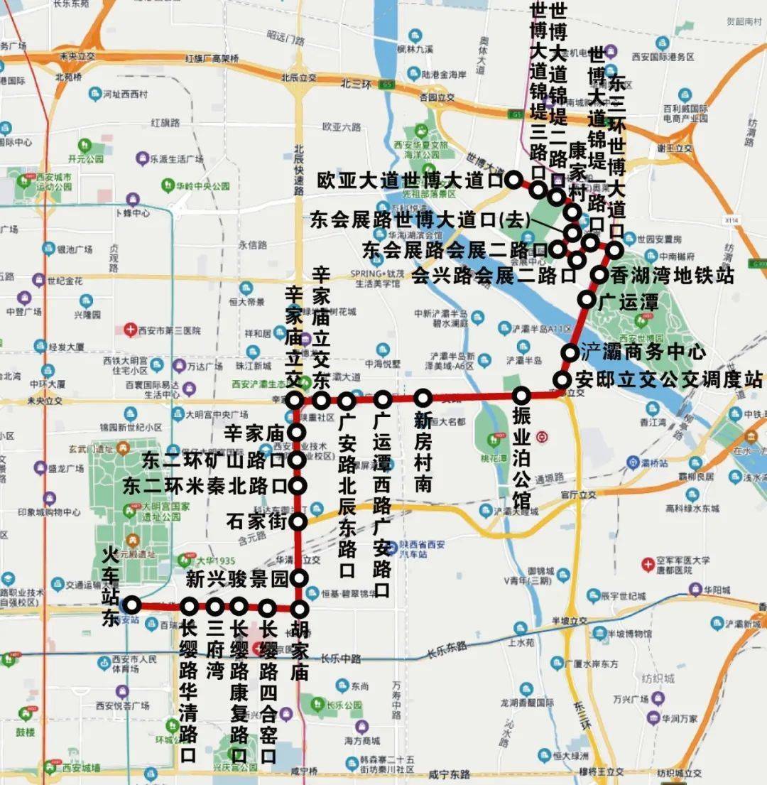 会兴路会展二路口,世博大道锦堤一路口,东三环世博大道口,香湖湾地铁
