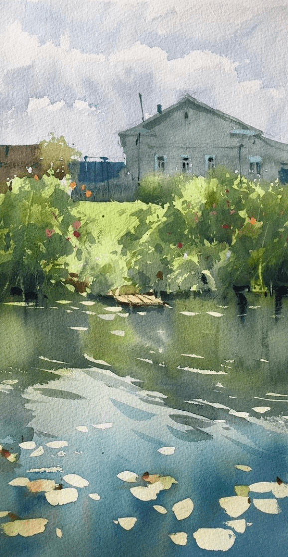 俄罗斯水彩画家sergeikurbatov作品欣赏山野篇