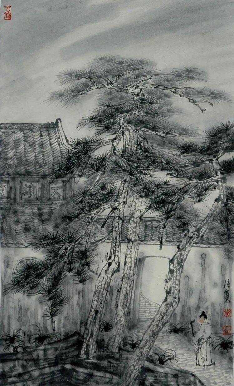 东方虚境——孙宽笔下的南方园林世界_庭院