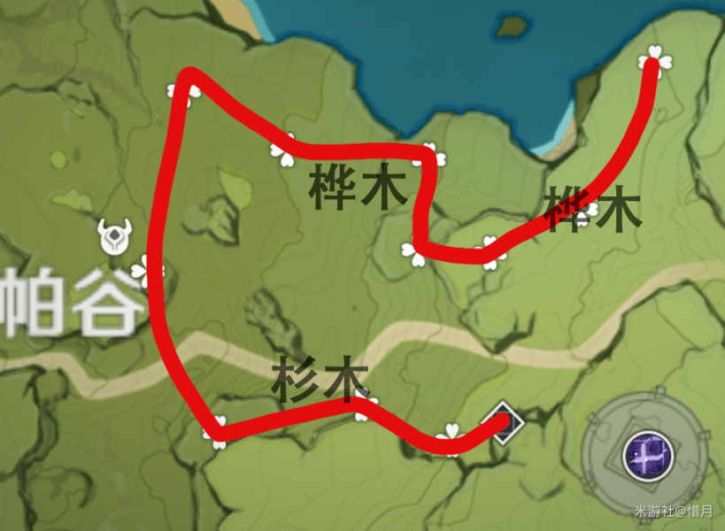 原神15版高效获取木材砍伐路线介绍