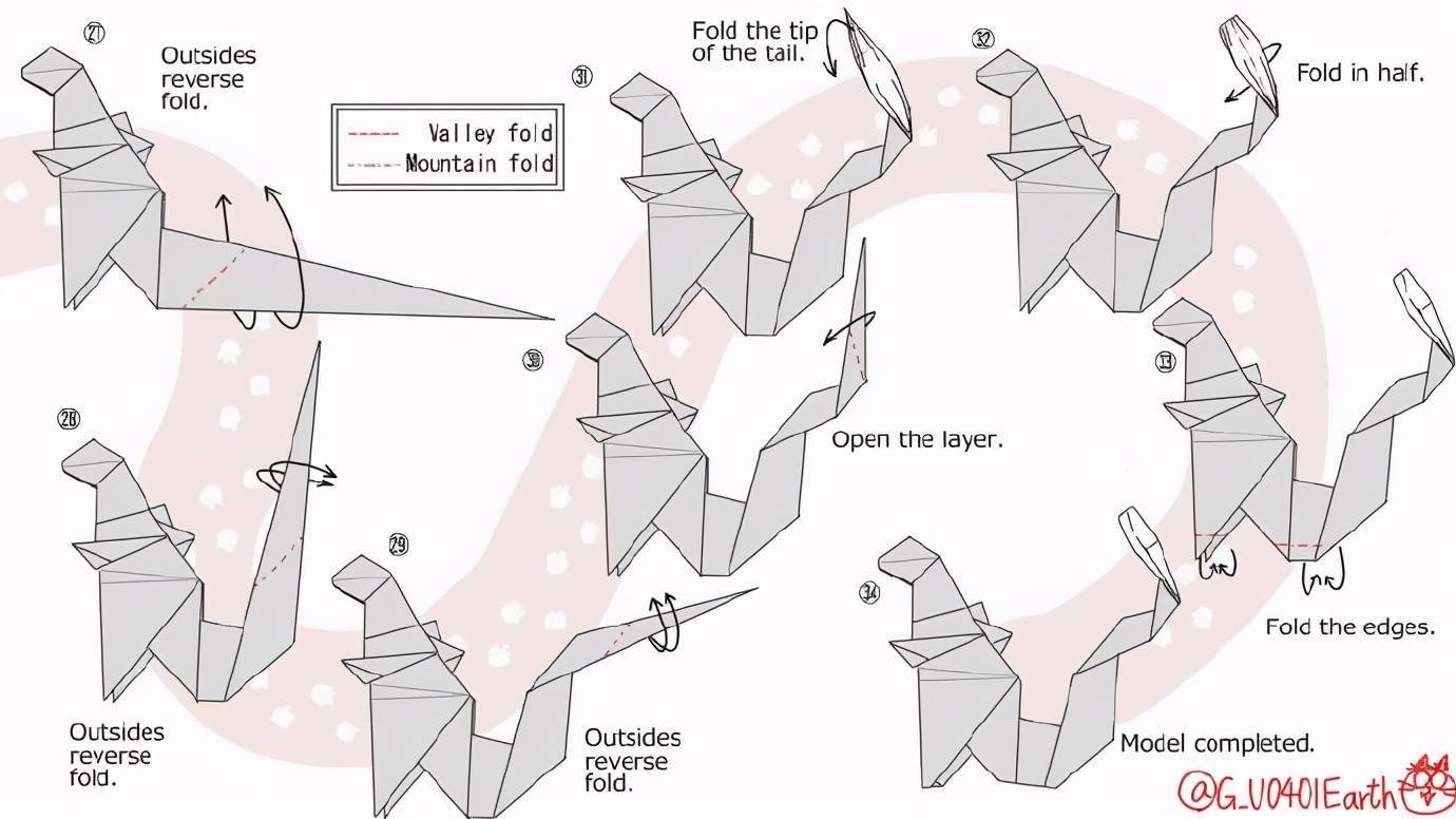 折纸哥斯拉教程图片