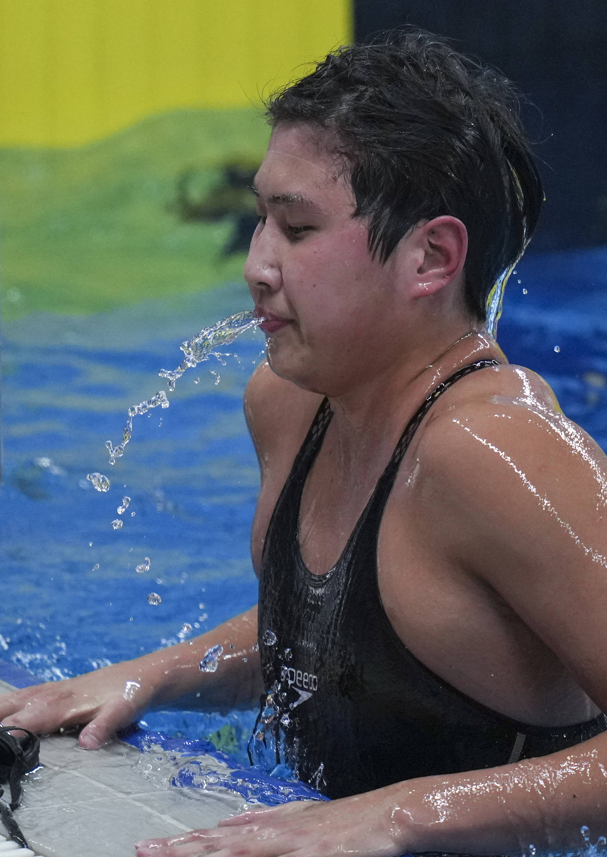 800米自由泳预赛中,辽宁浩沙队选手王简嘉禾以8分32秒83的成绩位列第