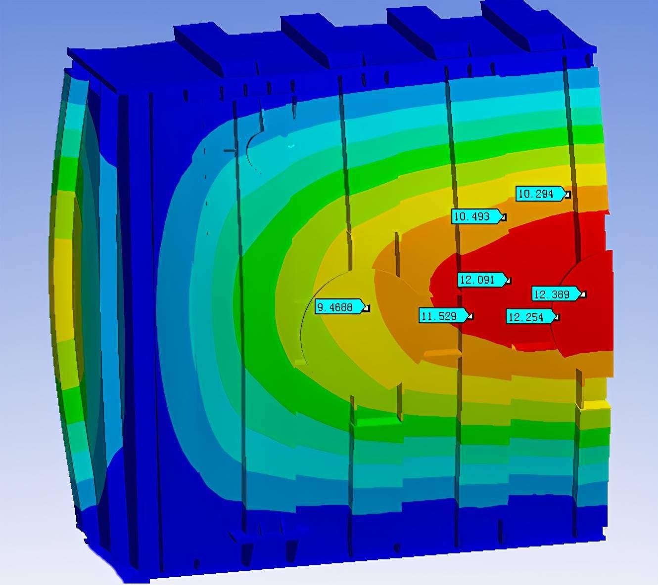 大容量变压器高压出线处的油箱强度分析及结构改进方法_应力