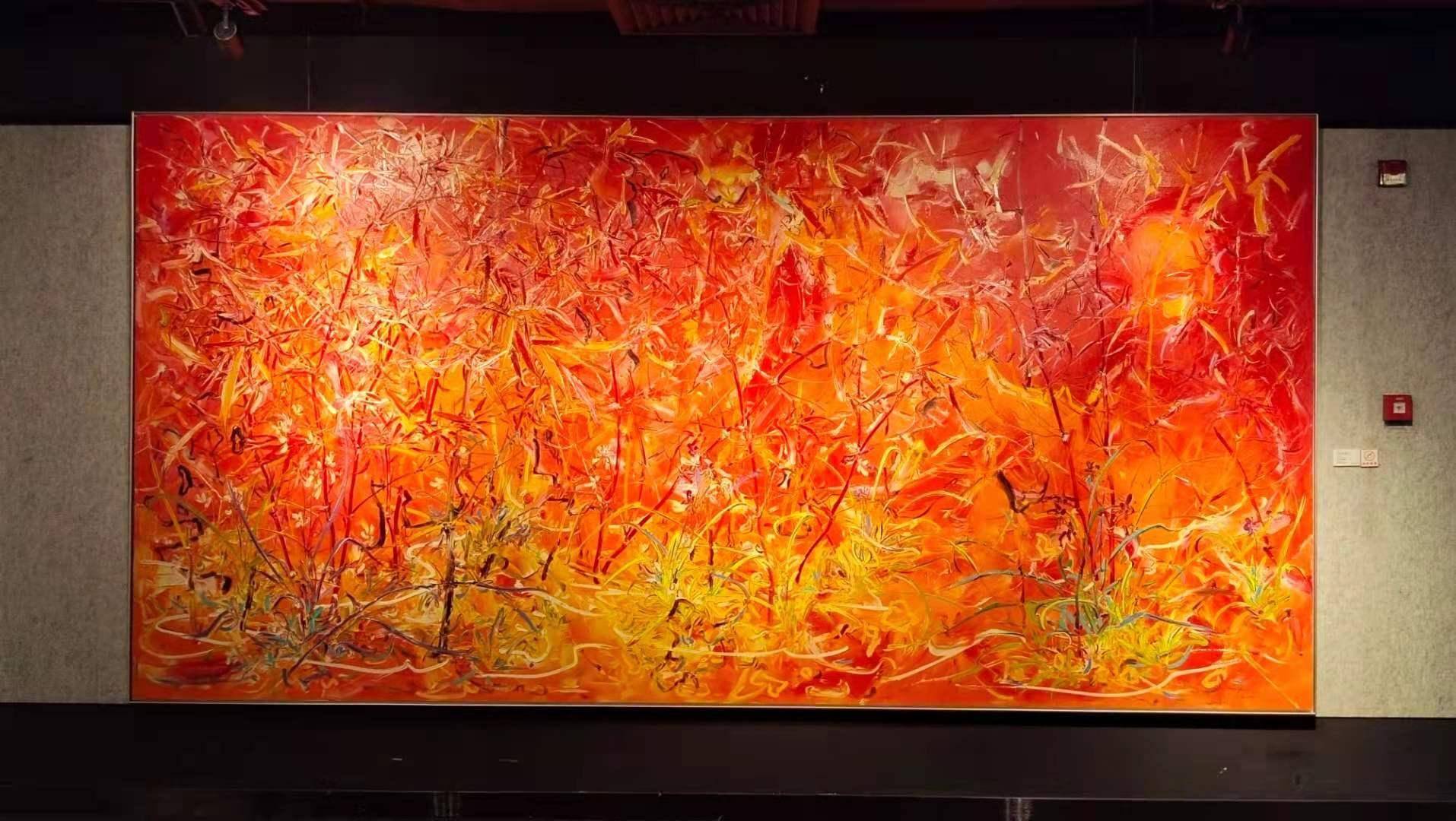 青年艺术家付毅兵个展“花涧语”在高地文化空间展出_油画