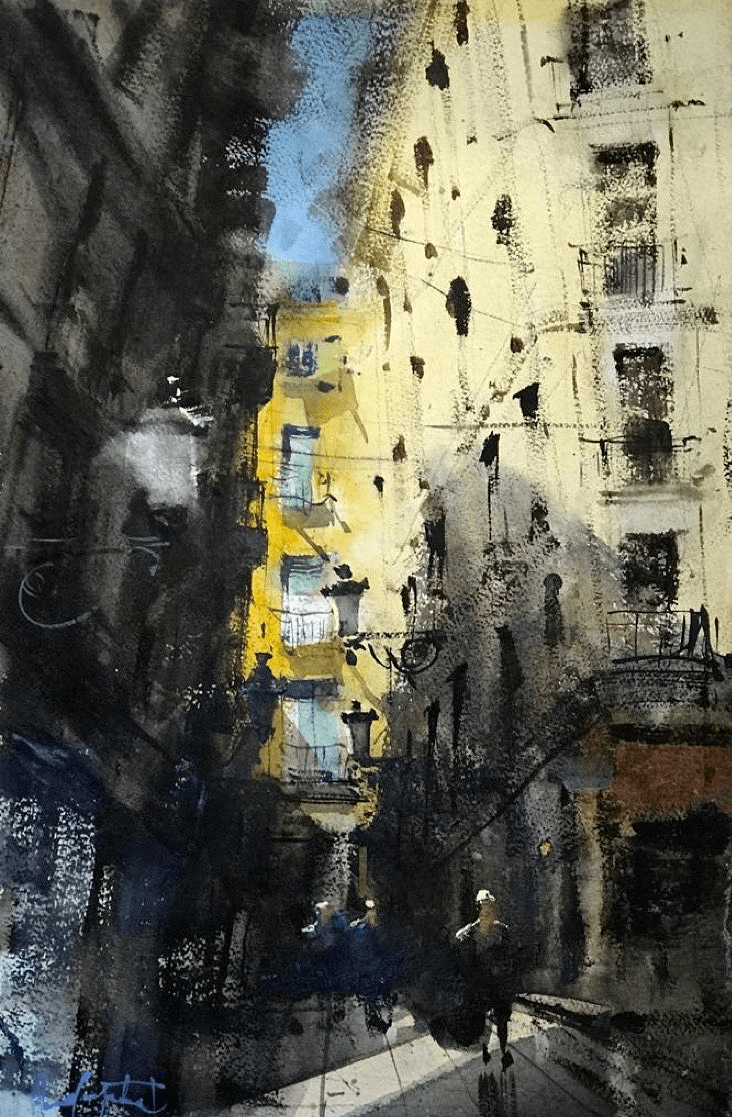 乌拉圭水彩画家alvarocastagnet作品欣赏街景系列一