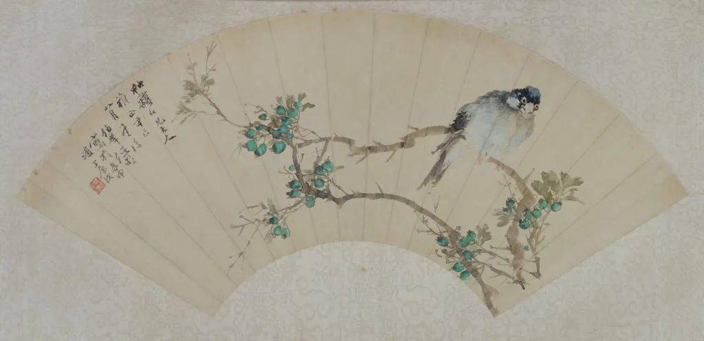 赏画｜任颐《花鸟图》扇面_搜狐网