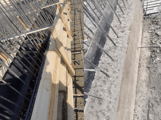 地下室基础导墙水平施工缝止水钢板工艺,示例学习!