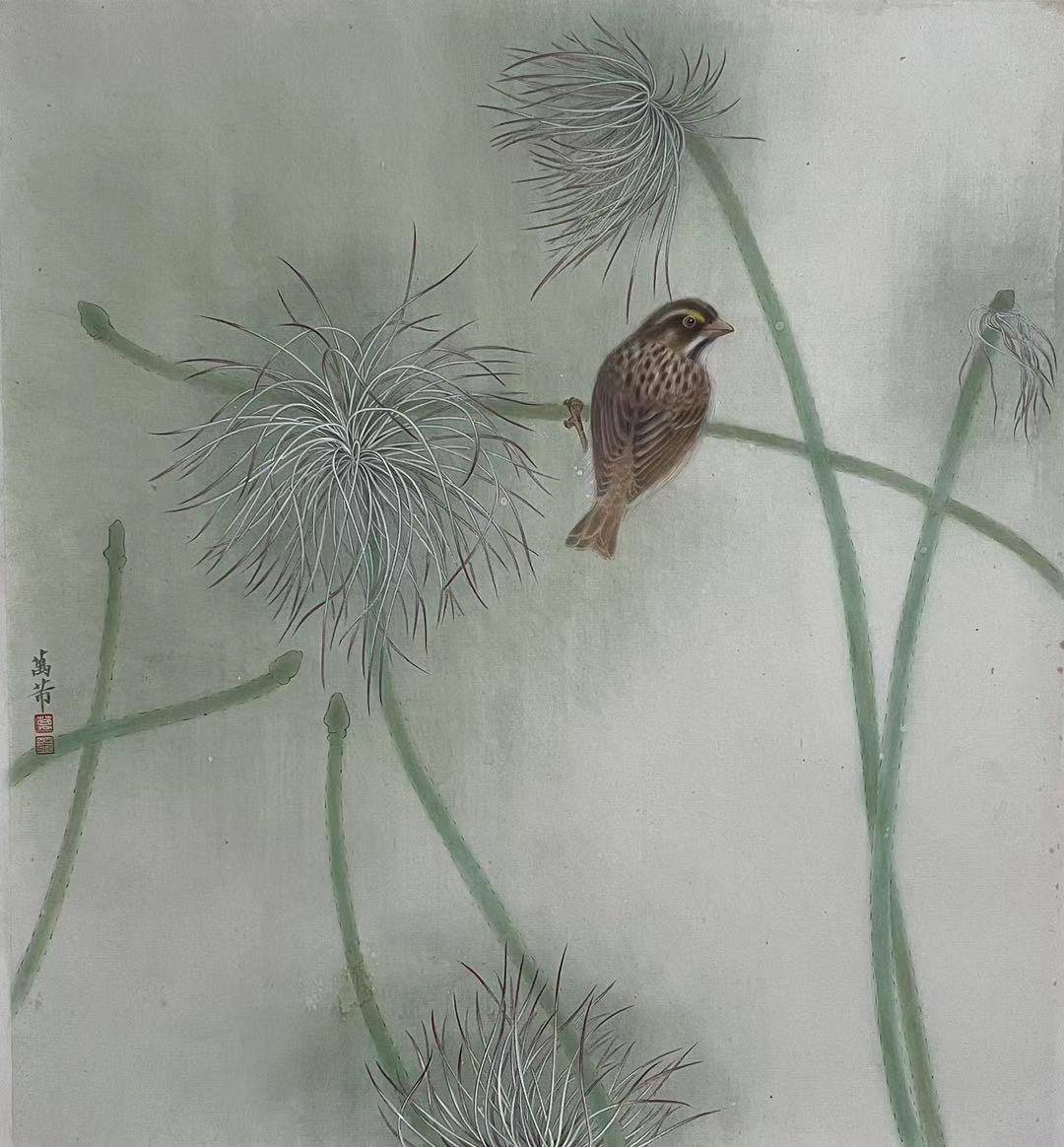 十年,这位上海画家画了100幅花鸟图,与花博会的鸟语花香交相辉映