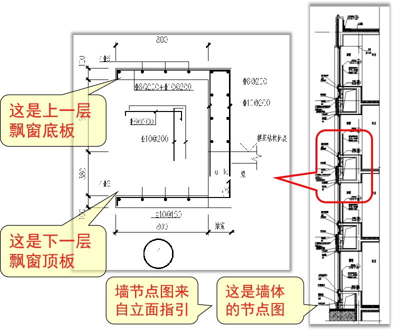 飘窗板钢筋锚固长度图片