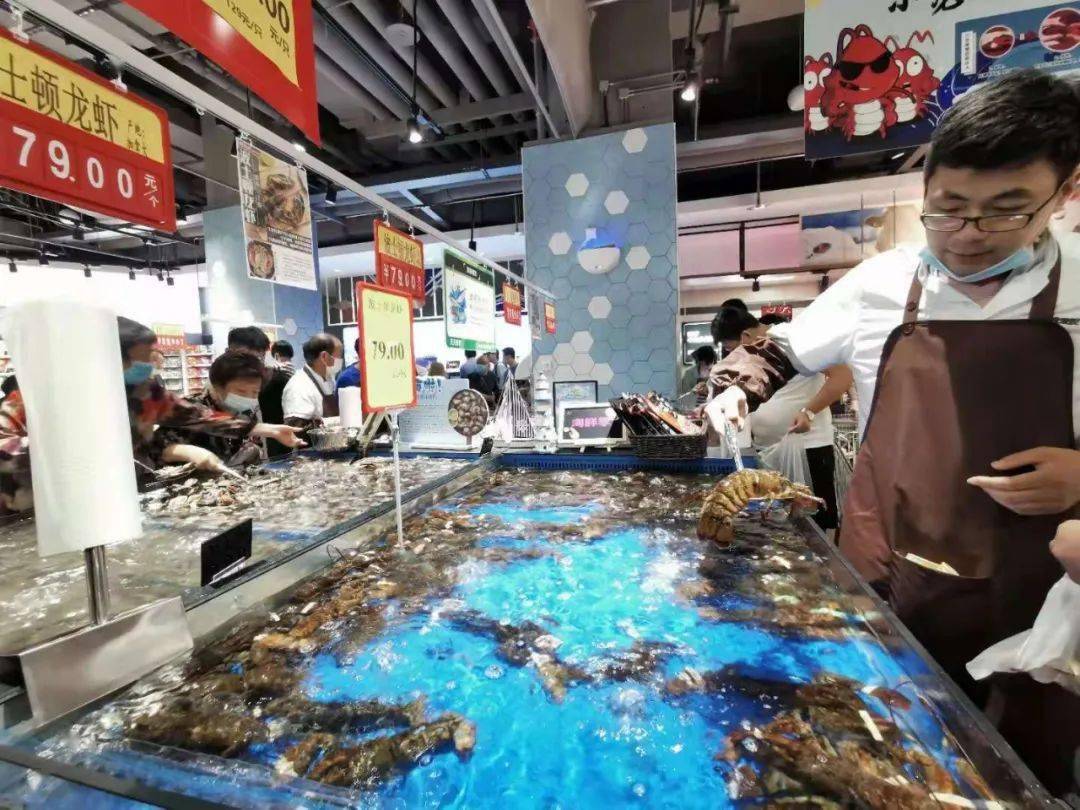 果蔬基地直采鲜活海鲜冷链运输家家悦济南融创茂广场店盛大开业