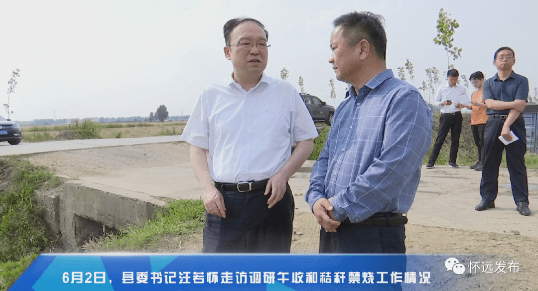 县委书记汪若怀调研指导秸秆禁烧和综合利用工作